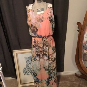 Crochet Back Floral Dress